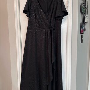 Ever Pretty Glittering Black Asymmetrical Dress
